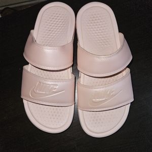 Pink Nike sandals
